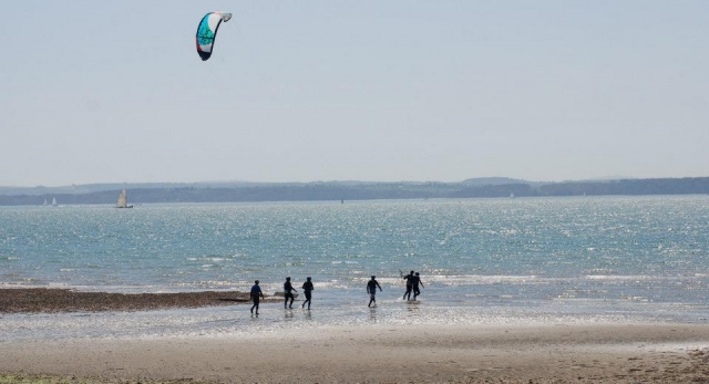 Kitesurfing is a fun group activity